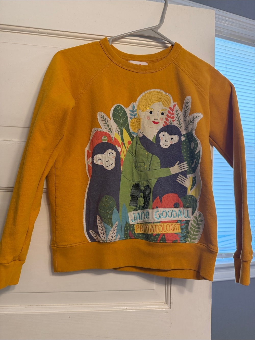 Jane Goodall Graphic Crewneck Sweater - Mustard kids youth 12 Piccolina